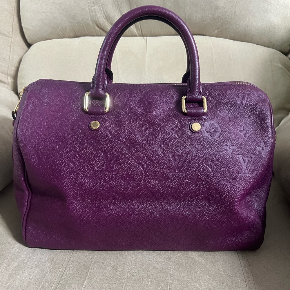 Louis Vuitton amethyst speedy 30 bag AUTHENTIC